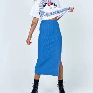 Tana Midi Skirt Midnight Blue